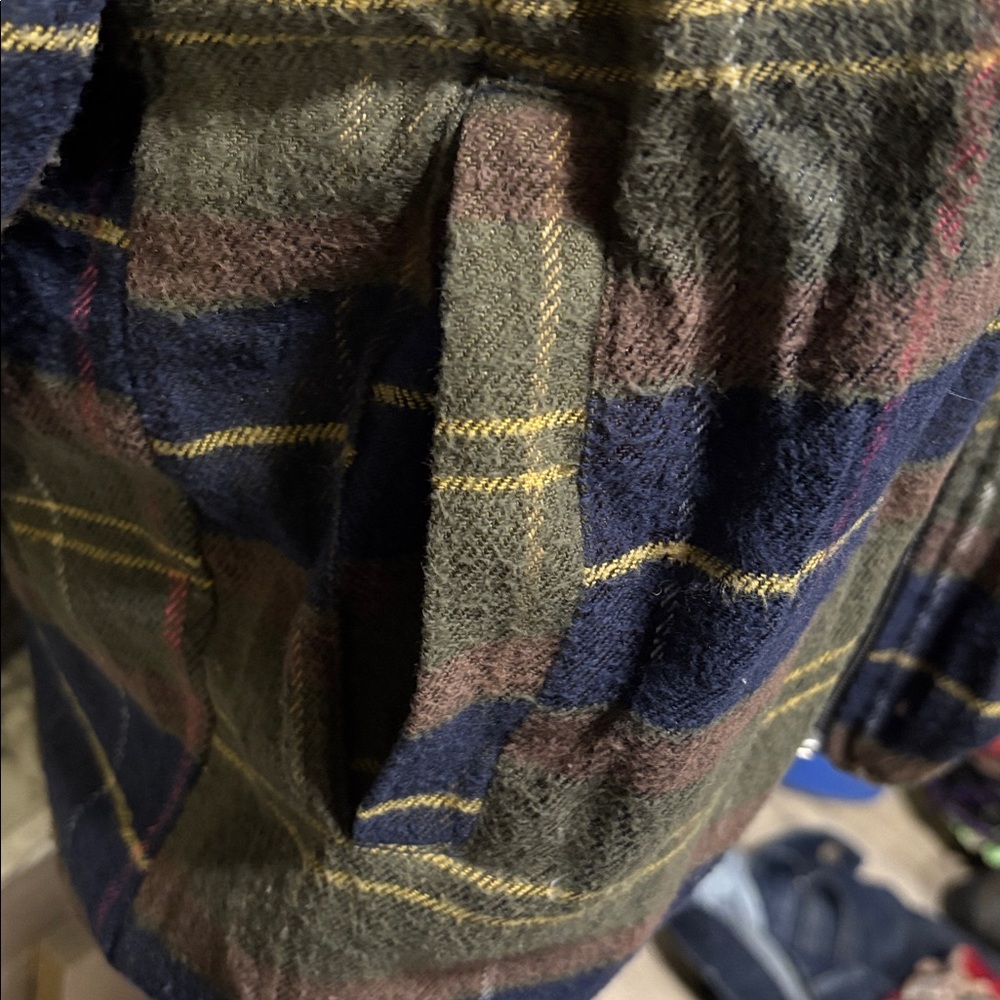 Northern Expedition Limited Men’s Green Plaid Heavyweight Zip Front Flannel MED - Picture 3 of 10